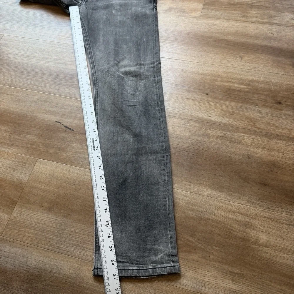 Diesel Krayver‎ Jeans Men 31x32 Gray Slim Carrot Stretch Charcoal Faded 0666Q